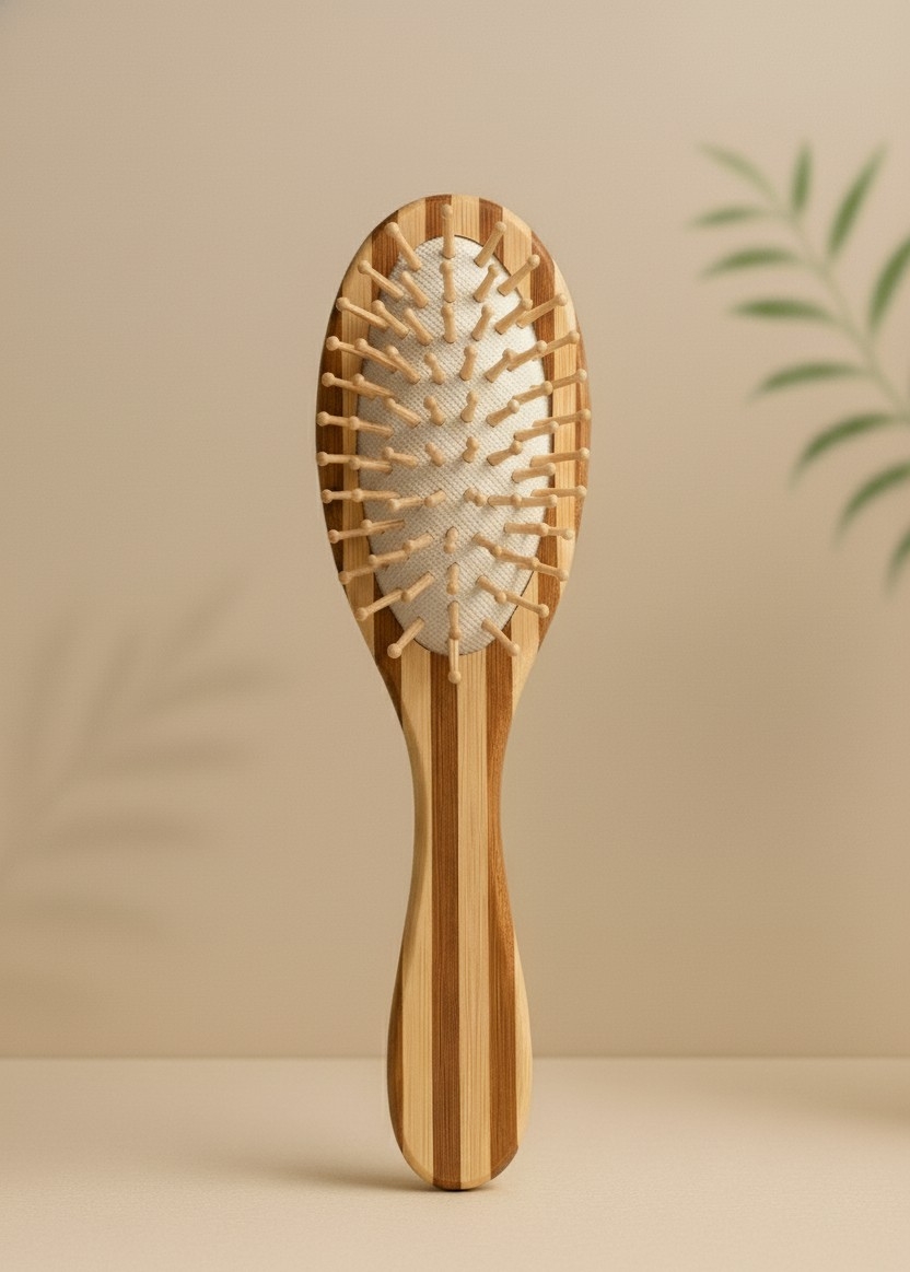 Oval Hairbrush Striped